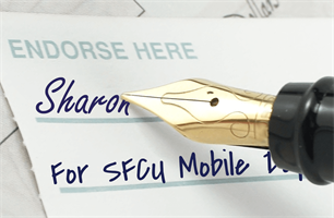 You must endorse your check with For SFCU Mobile Deposit Only